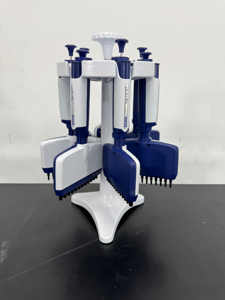 Image of Rainin Pipet-Lite XLS Multichannel Pipettes W/Stand - Quantity 7